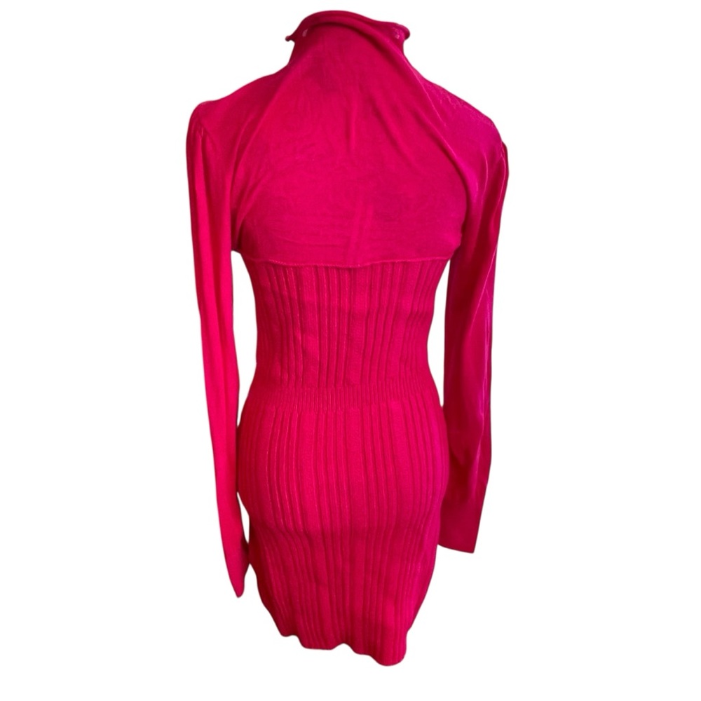 Anthropologie hot pink Long Sleeve sweater Dress multiple sizes - Picture 6 of 15
